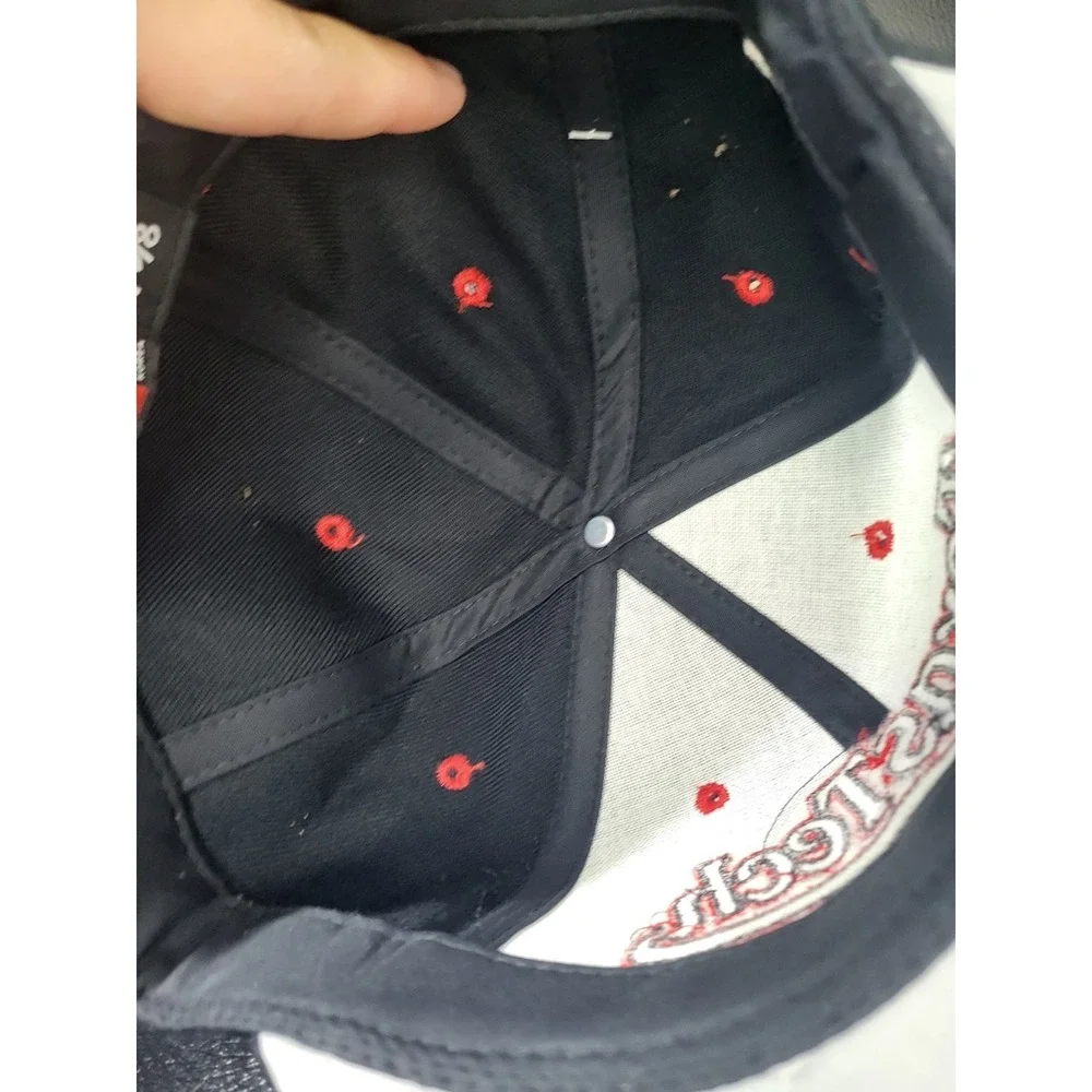 Vintage 1990's Texas Tech Red Raiders Hat Cap Fitted 7‎ 1/2 Black Zephyr Graf-X